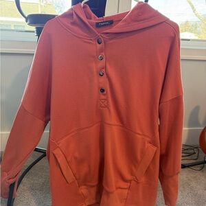 Rust Orange Hooded Sweatshirt